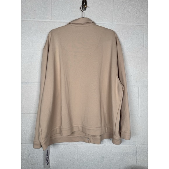 Muk Luks Beige Snap Front Shacket Jacket Oversized Pocket NWT Women's 3X - Picture 2 of 7
